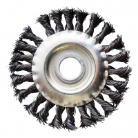 Щетка для УШМ 125 мм, плоская, витая, посадка 22,2 м