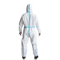 Комбинезон (костюм)  защитный XXXL с бахилами и капюшоном, на молнии, 260 гр. оптом