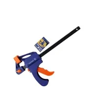 Струбцина автоматическая 200×60 мм, 8", F-образная, с фиксатором и кнопкой сброса, "MAXIMUM" MX 0604